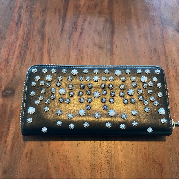Christian Louboutin Black Studded Wallet - Picture 9 of 11